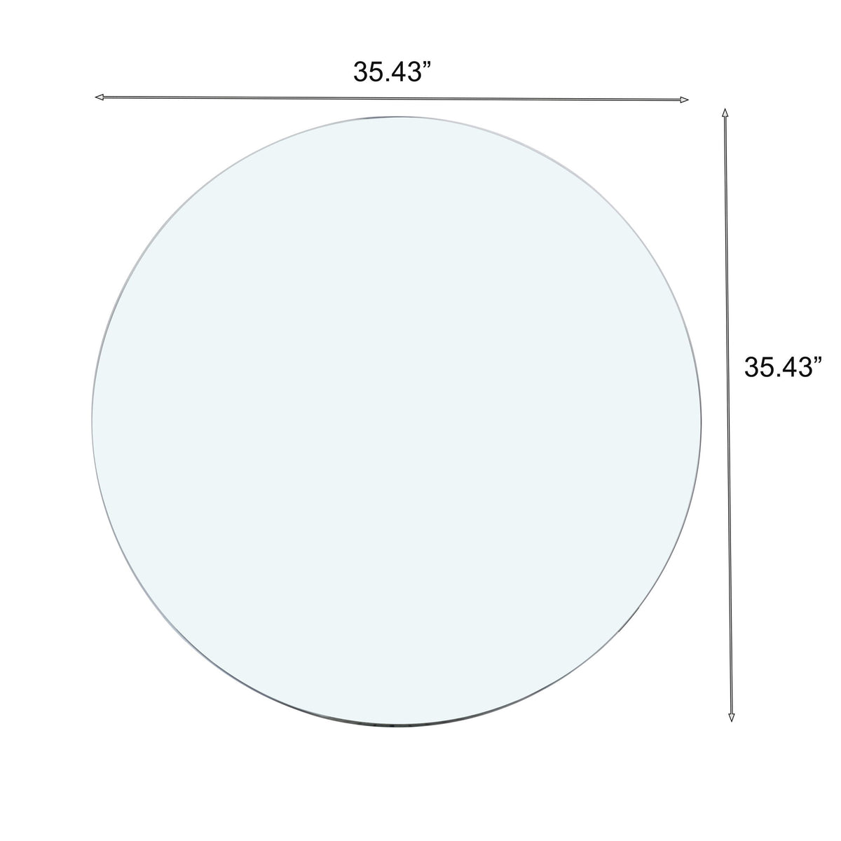 Round Tempered Glass Table Top
