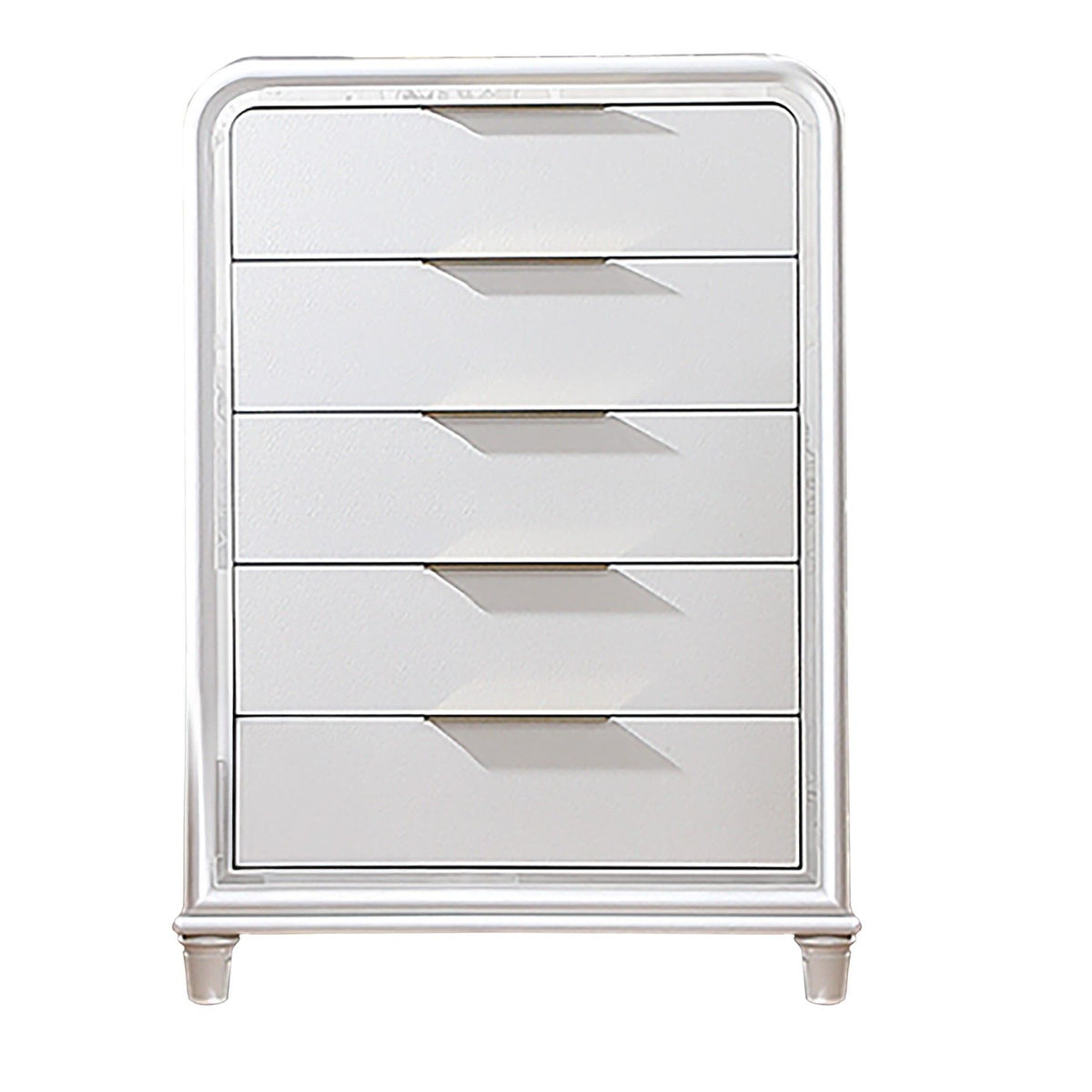 Bedroom Chest With 5 Drawers Storage Furniture - White
