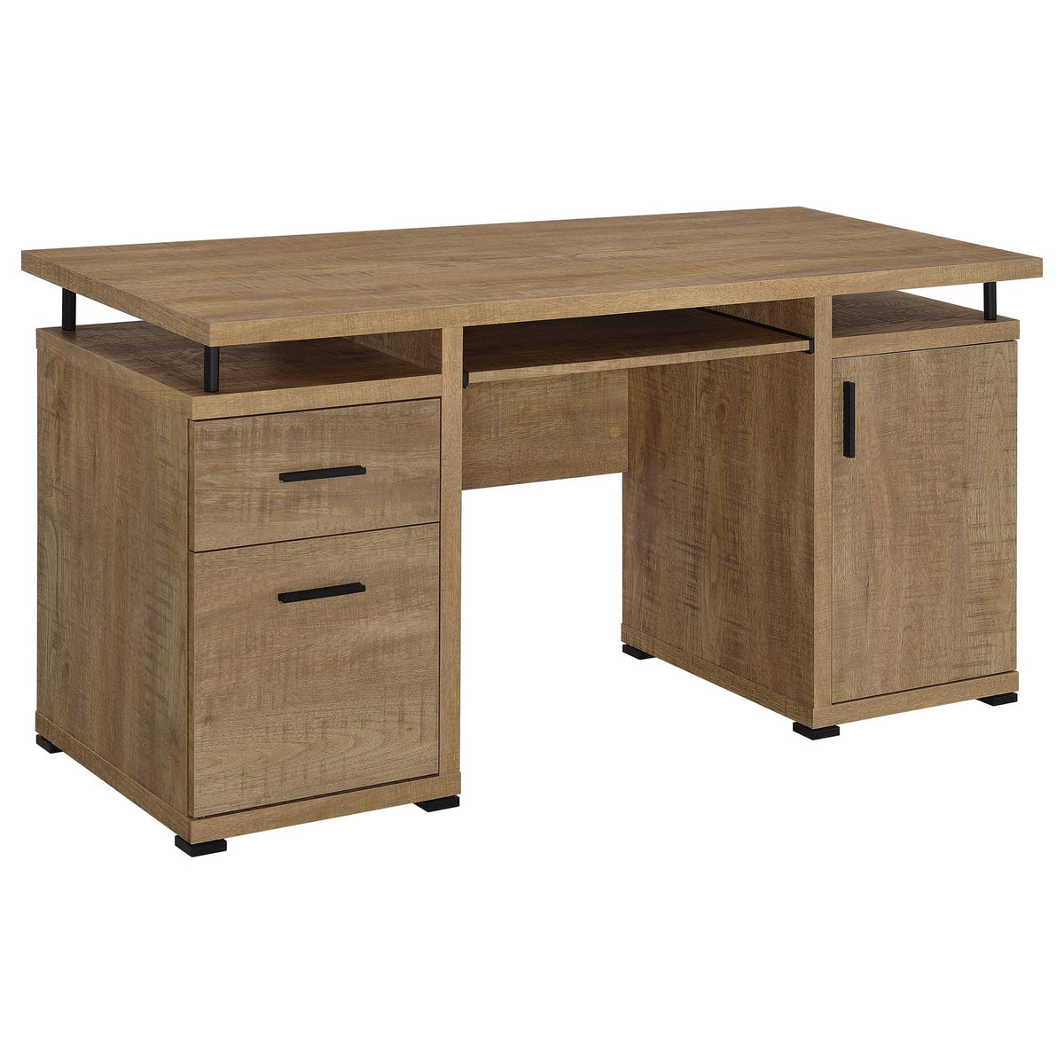 Swan - 2 Drawer Computer Desk - Mango Color