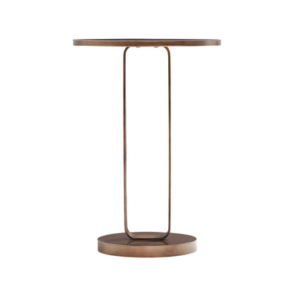 Tareel - Round Accent Table With Open Oval Pedestal - Antique Bronze