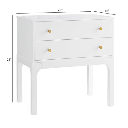 Alonso - 2 Drawer Nightstand - White