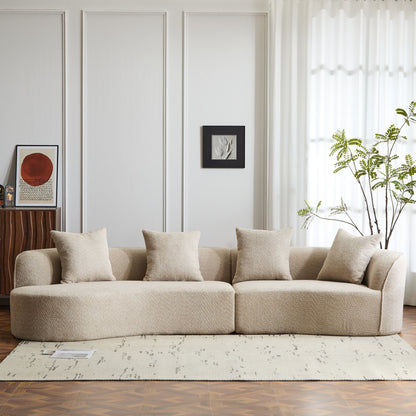 Elegant Curved Sectional Sofa With Full Foam Comfort