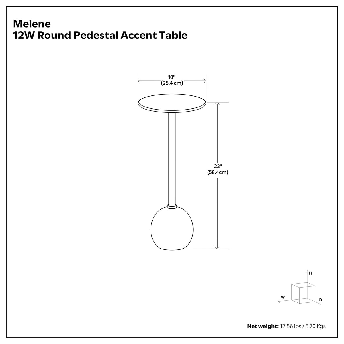 Melene - Side Table - Gold