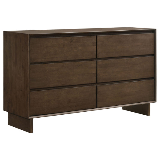 Hemlock - 6 Drawer Dresser Cabinet - Brown