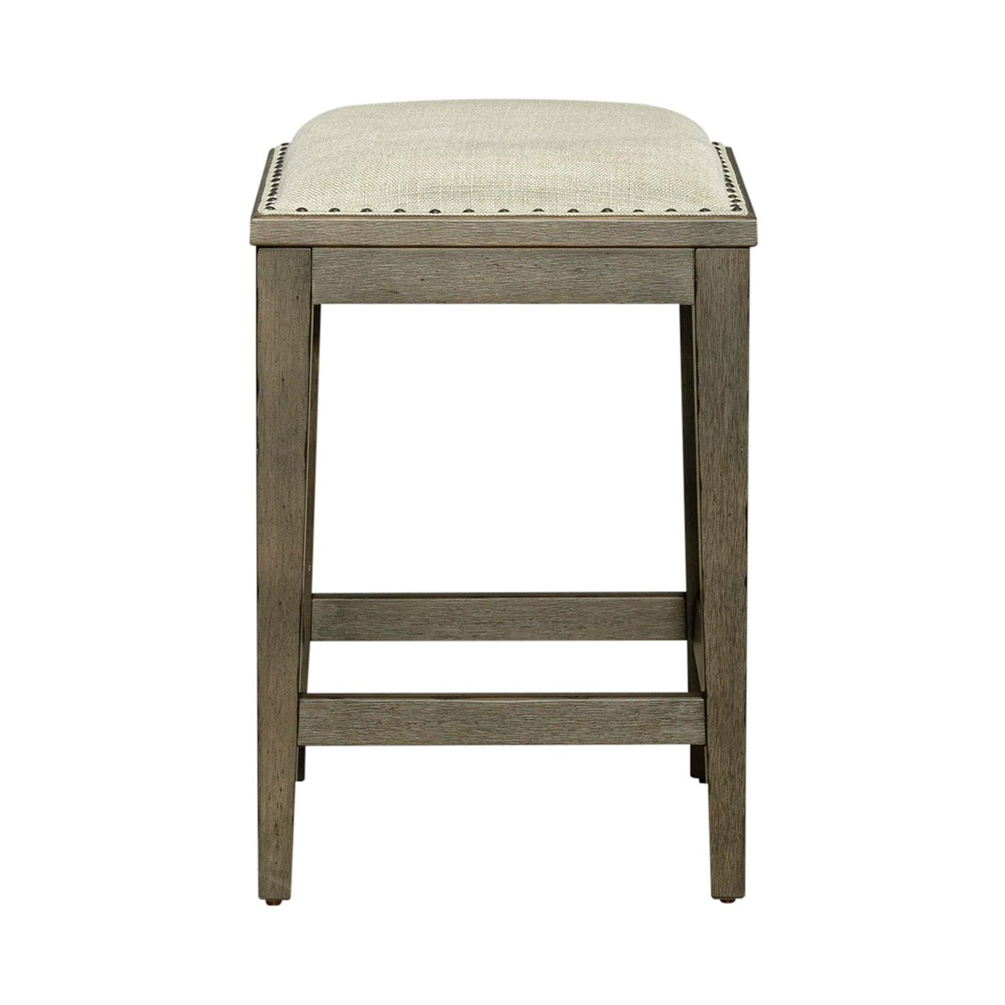 Americana Farmhouse - Upholstered Console Stool - Light Brown