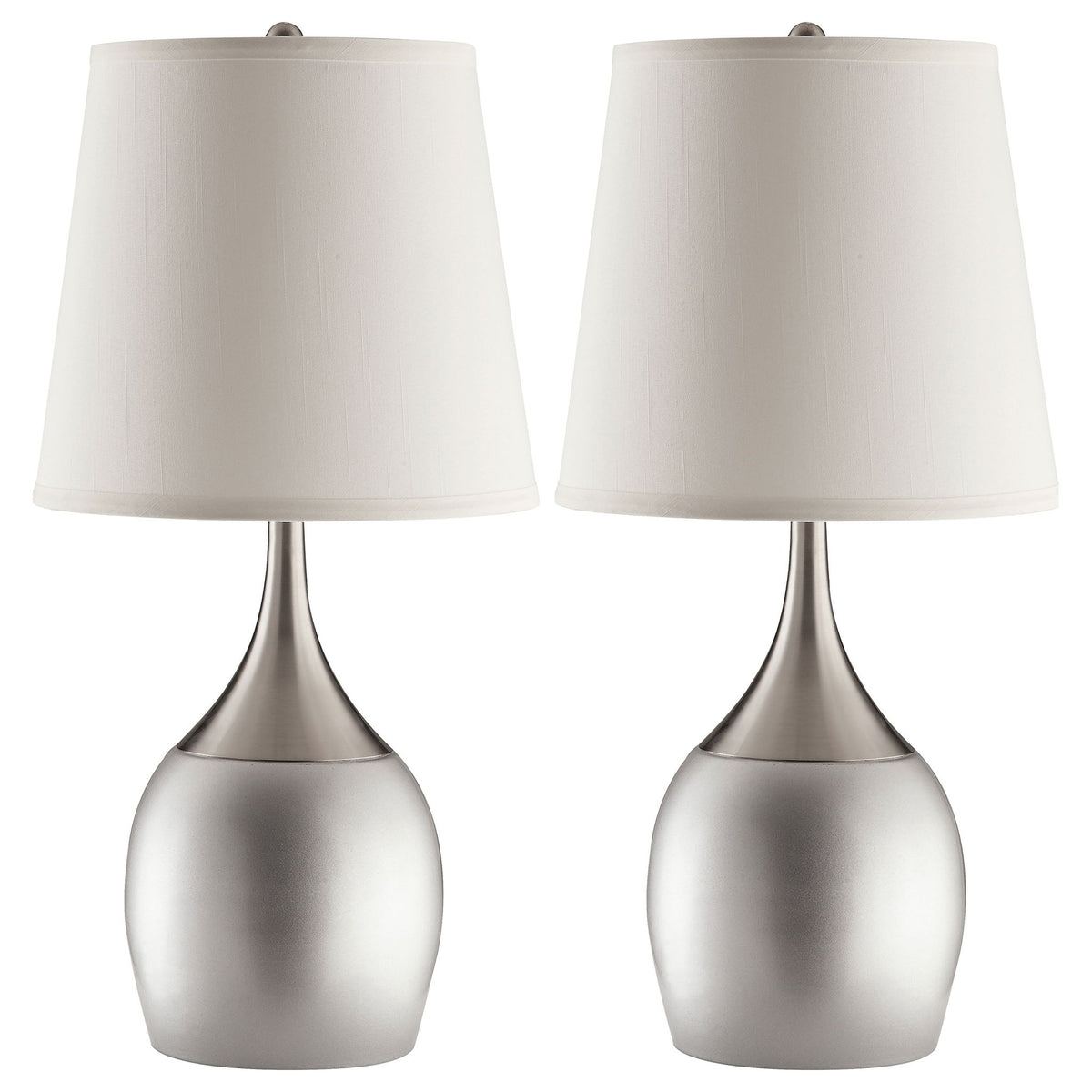 Droplet Empire - Shade Urn Table Lamp (Set of 2) - Silver