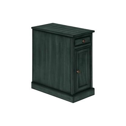 Accent Table With Storage Drawer For Living Room - Blue