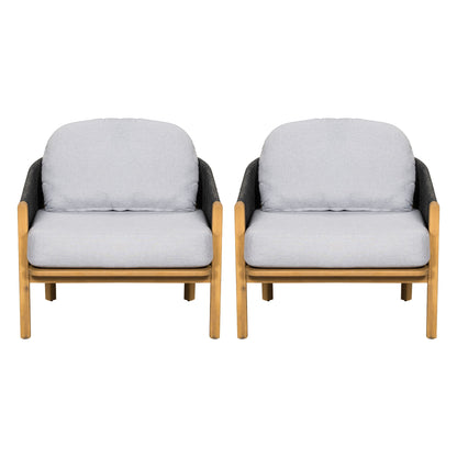 Grotta - Outdoor Wood Club Chair (Set of 2)