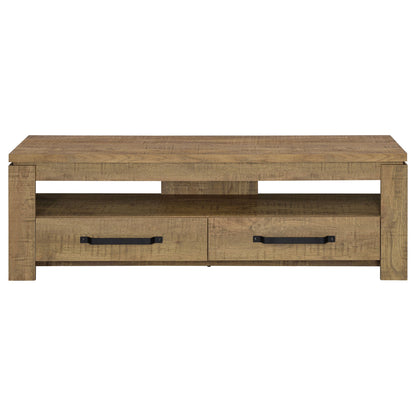 Tesoro - TV Stand With 2 Drawers - Mango Color