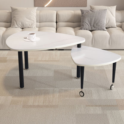 360 Degree Rotatable Coffee Table With Solid Legs