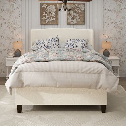 Platform Bed Frame With Tall Headboard And High Footboard