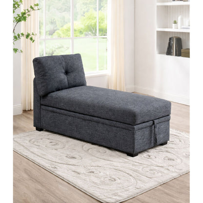 Reversible Storage Chaise - Dark Gray