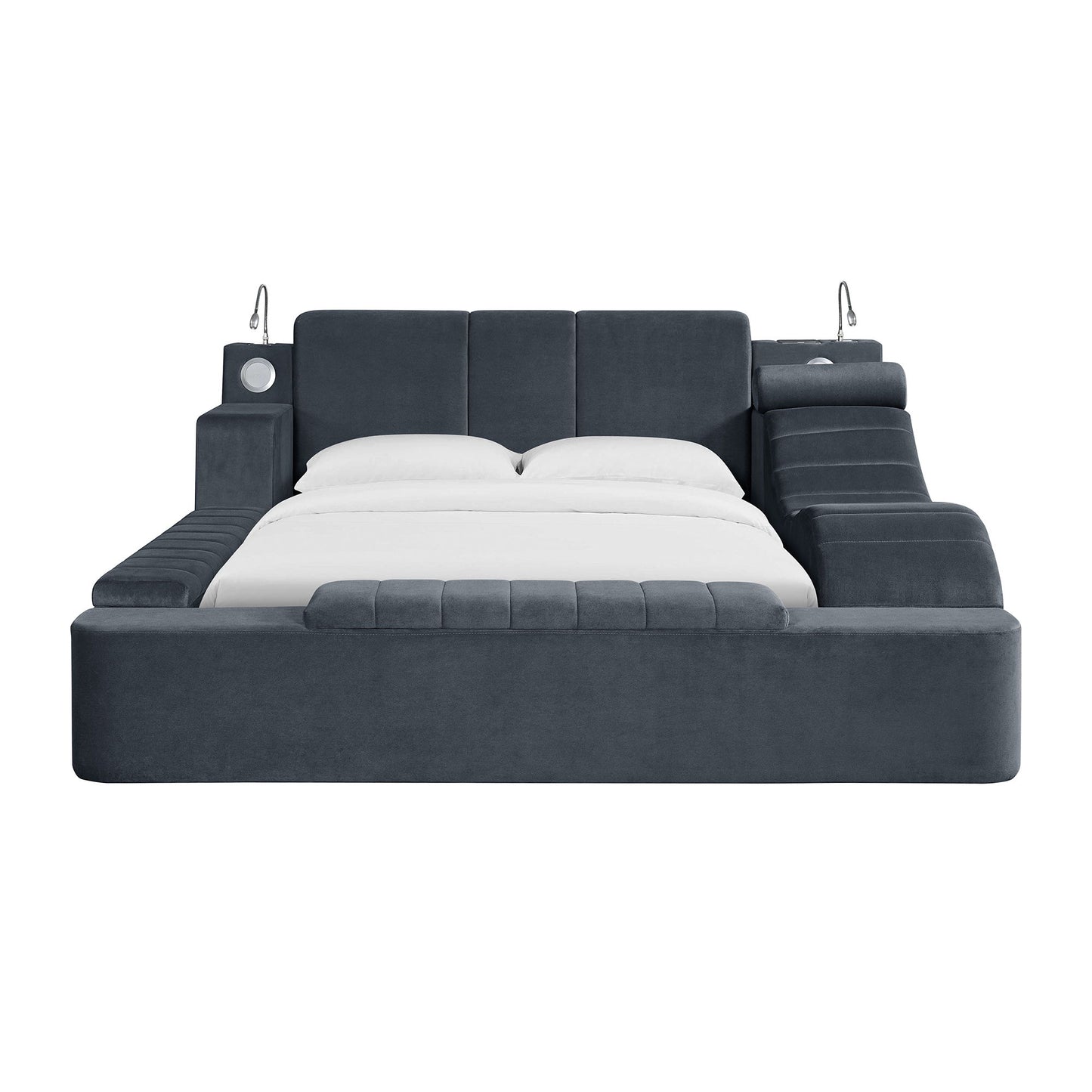 Ottawa - Interchangable Side Storage Bench - Gray Linen