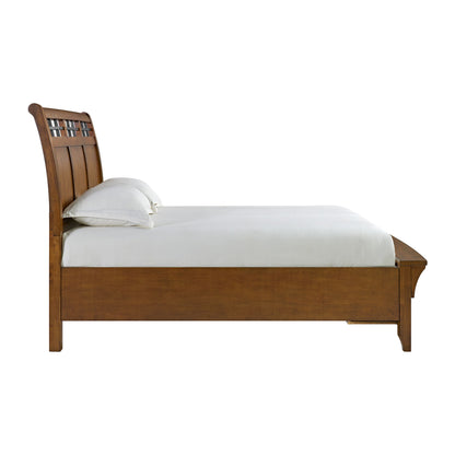 Gage - King Storage Footboard With 13 Slats - Chestnut