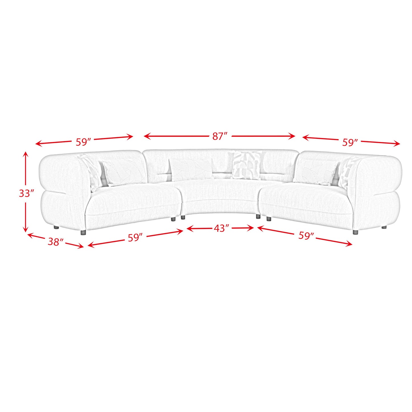 Four Seasons - RHF Loveseat With 2 Pillows - Camel