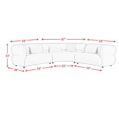 Four Seasons - RHF Loveseat With 2 Pillows - Camel