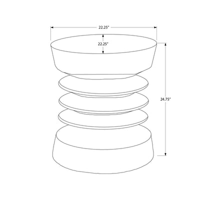 Contemporary Round Accent Table Indoor / Outdoor