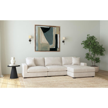 Arizona - Modular RHF Chaise With 1 Pillow 20" - Steno Beige