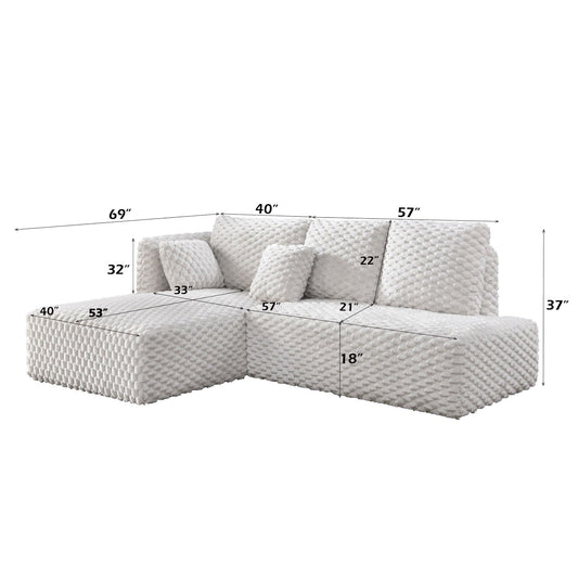 Manya - Sectional Sofa - Ivory