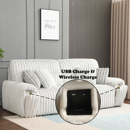 Jaya - Power Motion Sofa With Sleeper & USB Port - Light Gray