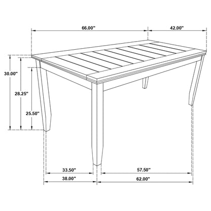 Cornish - Rectangle Dining Table - Cappuccino