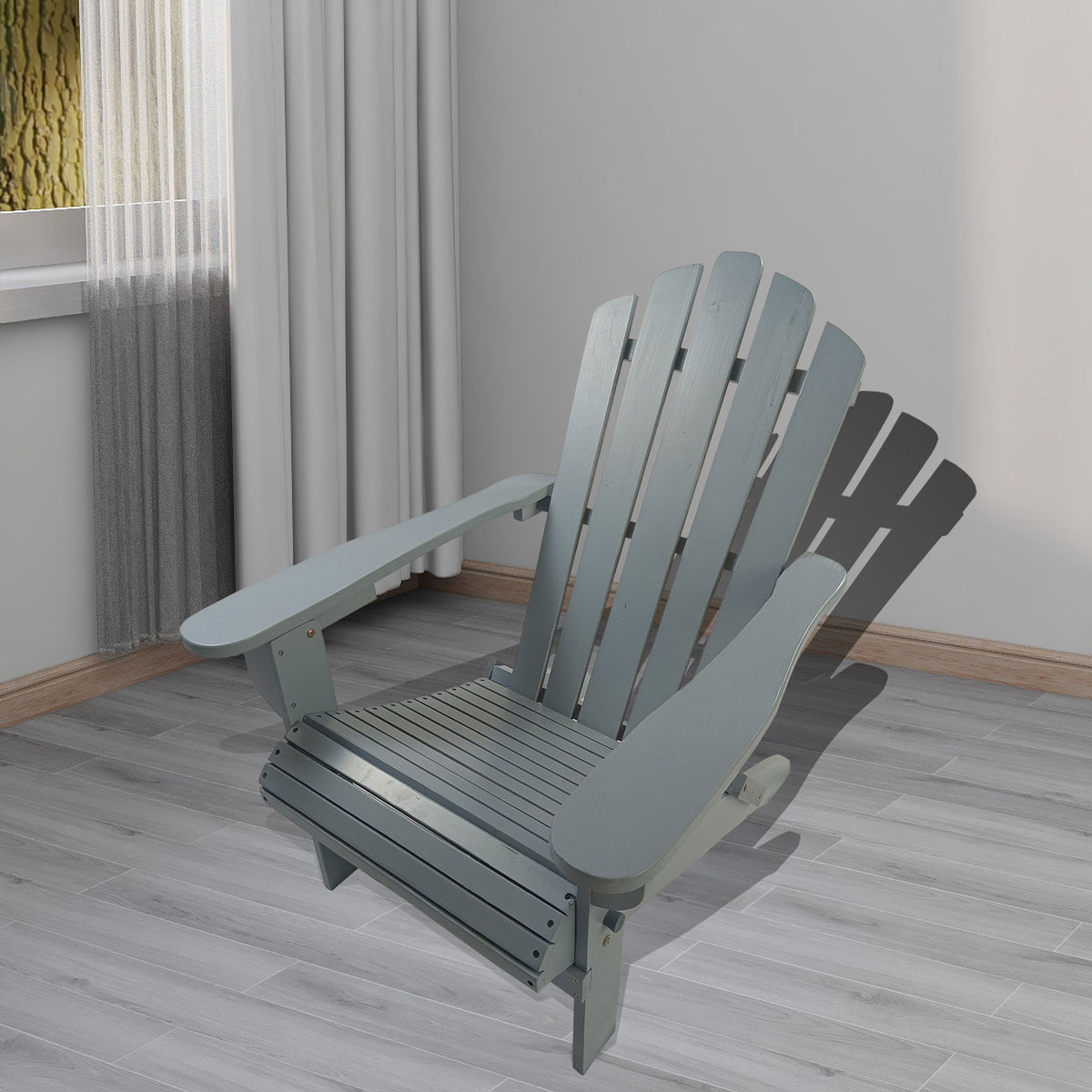 Outdoor Or Indoor Adirondack Chair - Gray