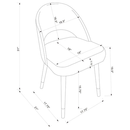 Arched Back Dining Chairs (Set of 2)