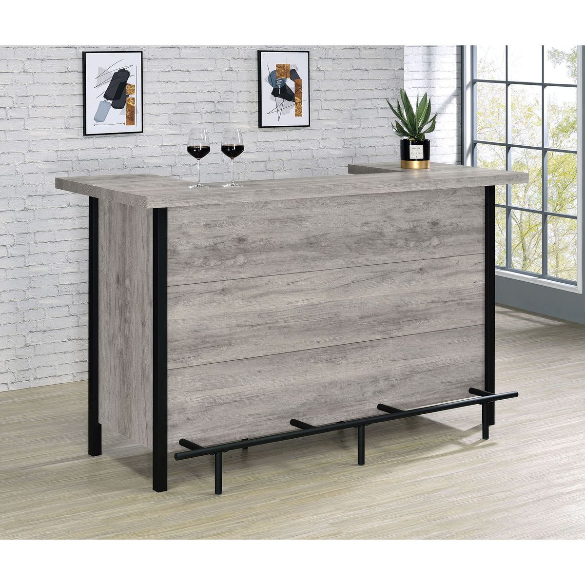 Menimen - Freestanding Bar Unit - Gray
