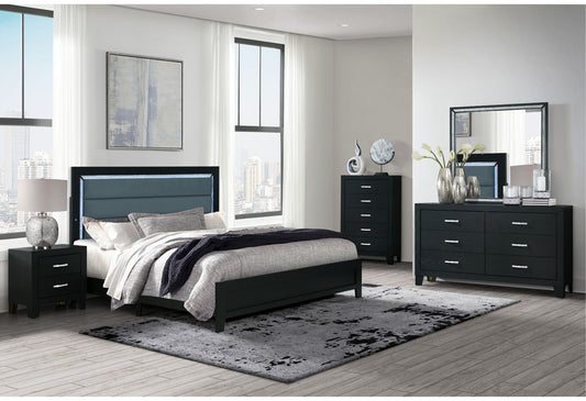 Global Reid - 2 Drawer Nightstand - Black