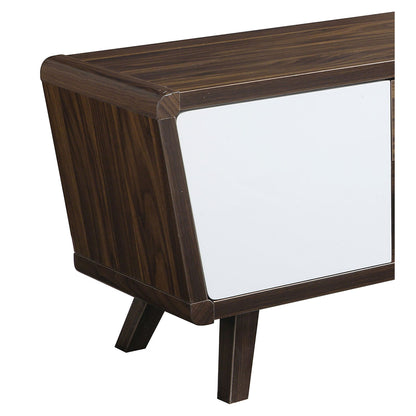 2 Door TV Console With Storage - Walnut