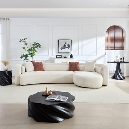 Curved Sectional Sofa, L - Shape Modular Chaise