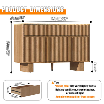 Curved Credenza, Wide Storage Cabinet For Dining Room