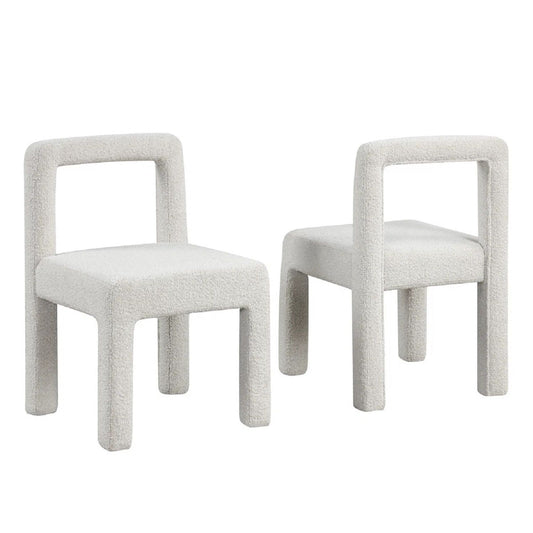 Dining Chairs With Square Open Back (Set of 2)