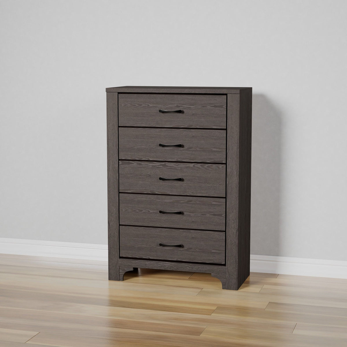 5 Drawer Dresser - Gray / Brown