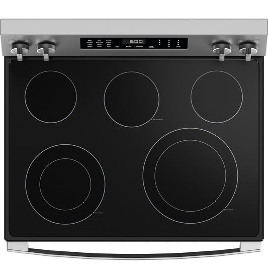 GE 30" Freestanding Electric Range, 5 Burners - Stainless Steel