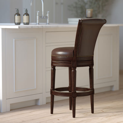 Swivel Barstool With High-Back