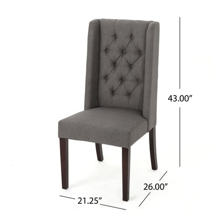 Sophisticated Tufted Dining Chair With High Back Design