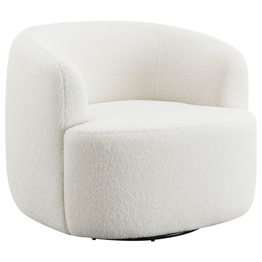 Denae - Upholstered Swivel Chair - Ivory