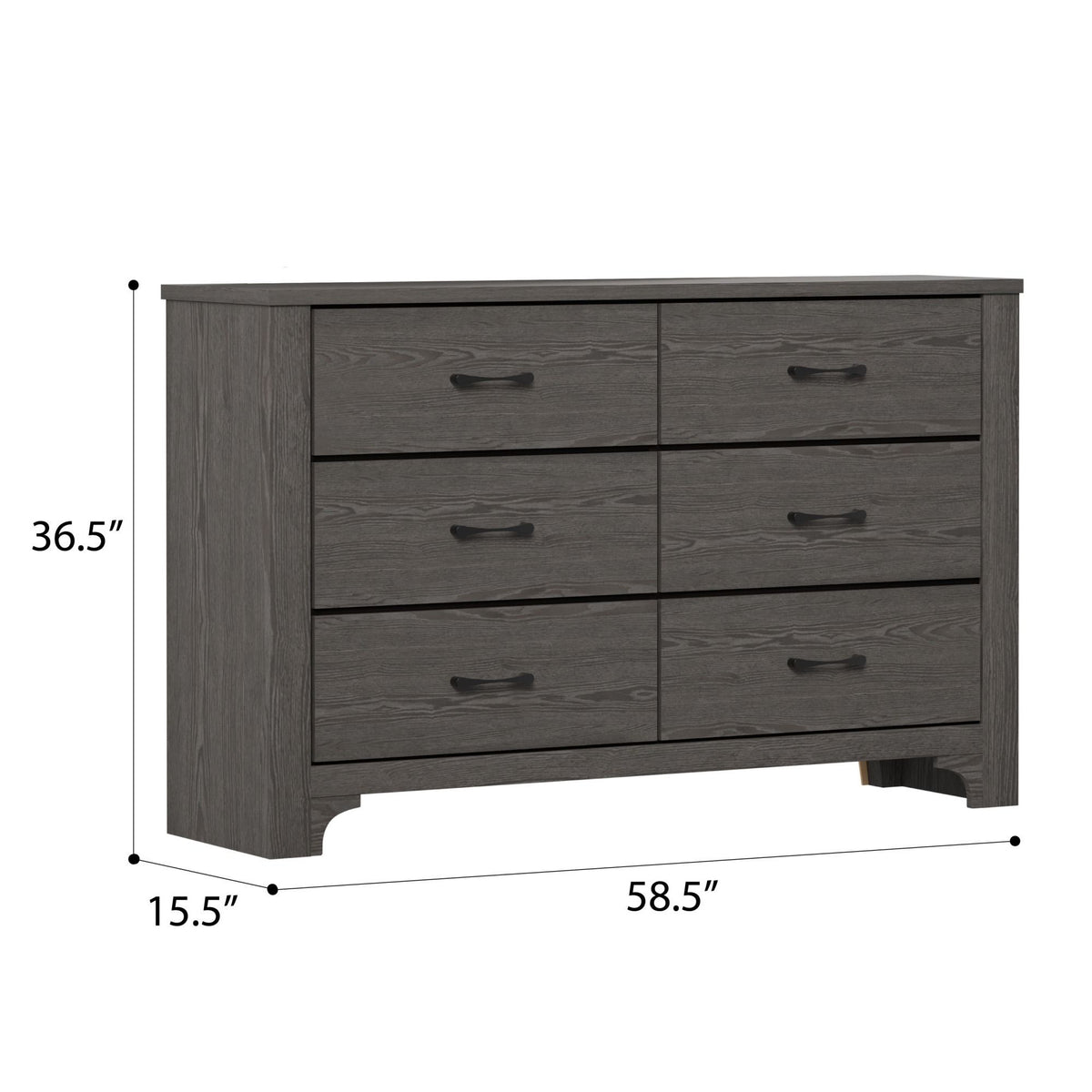 6 Drawer Dresser - Brown