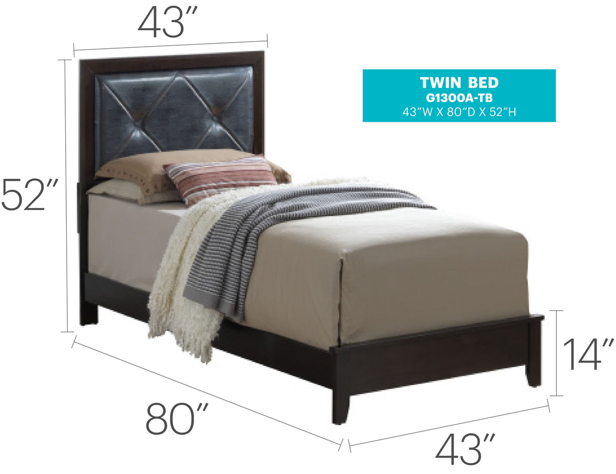 Padded Headboard Bed