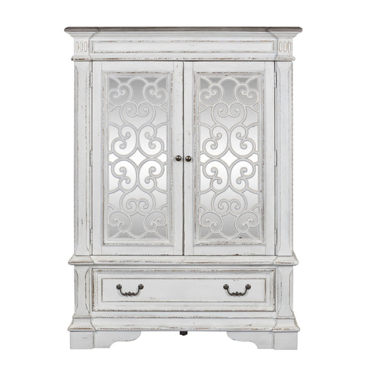 Abbey Park - Mirrored Door Chest - Antique White