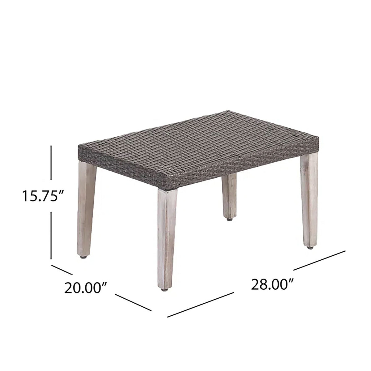 Savannah - Outdoor Wicker And Ottoman - Gray