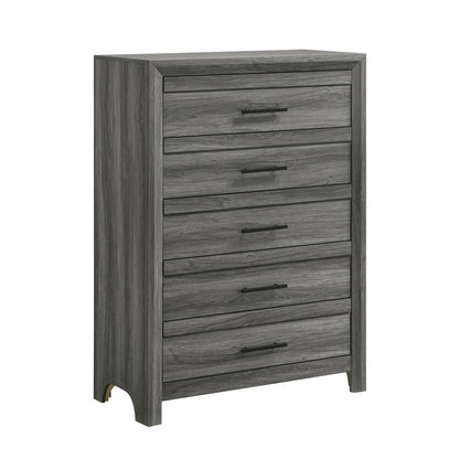 Denver - 5 Drawer Chest - Gray