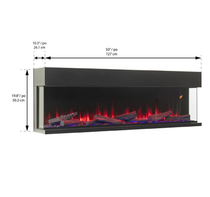 Multi Sided Electric Fireplace, With 5000 Btu Heating