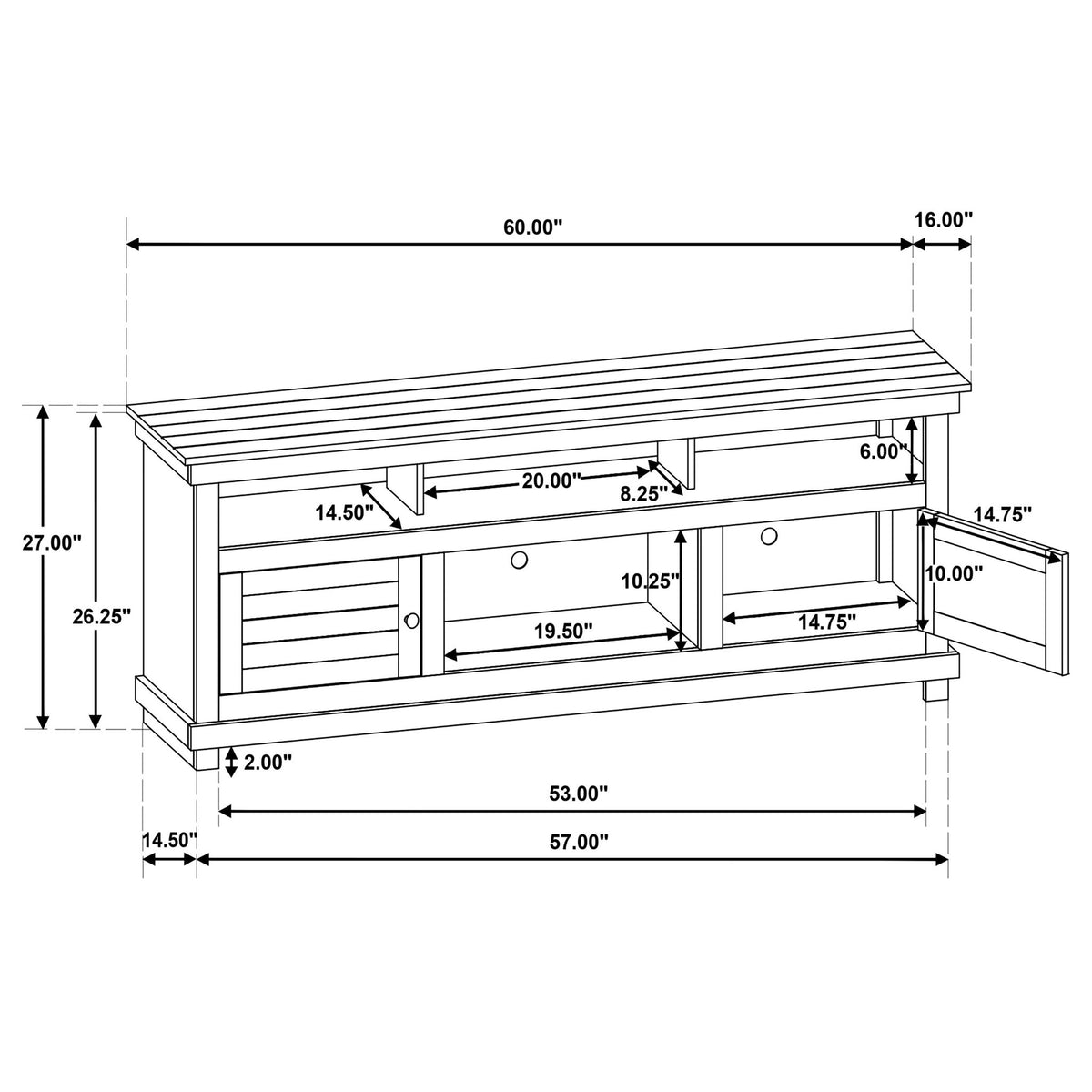 Castleton - TV Stand Media Console