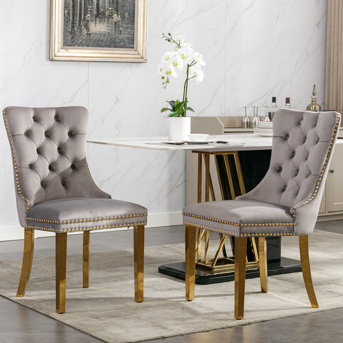 Nikki - Modern, High-End Tufted Dining Chair (Set of 2)