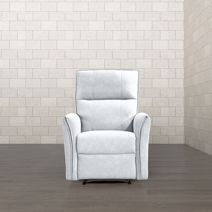 Asheville - Suede Recliner Chair - Light Gray
