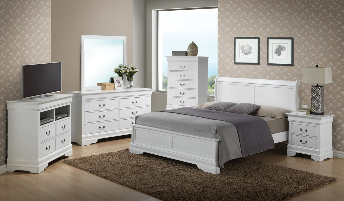Sleigh Bed With Low Footboard