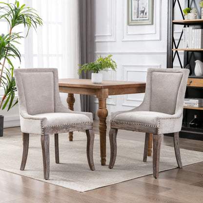 Ultra - Side Dining Chair, Nail Head (Set of 2)