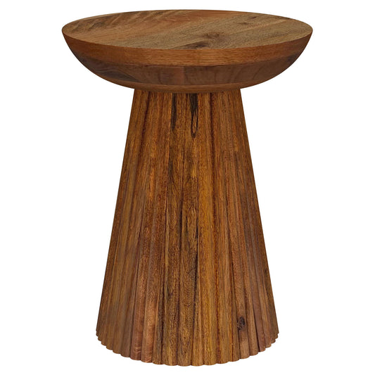 Waters - Round Accent Side Table - Honey